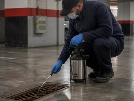 Contexto de inspección en Murcia, fotografía editorial exclusiva de plagas-murcia.com; no representa la sede, el equipo ni un trabajo de Lokímica
